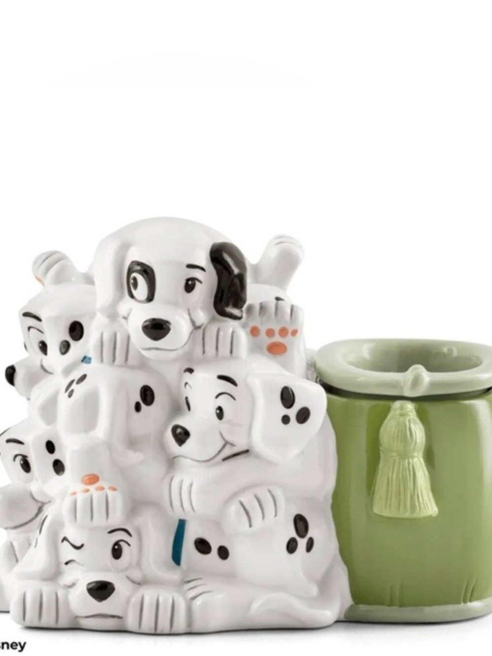 Disney 101 Dalmatians White Ceramic wax warmer with Green Accent